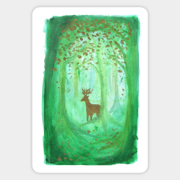 Enchanted Forest Sticker by Dbaudrillier